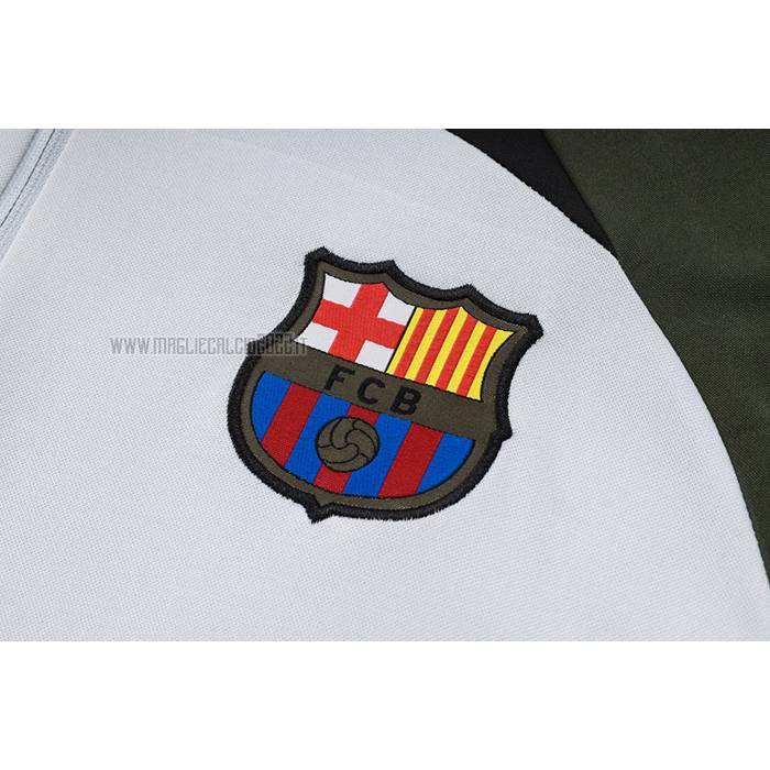 Tuta da Track de Felpa del FC Barcellona Bambino 2023-2024 Grigio